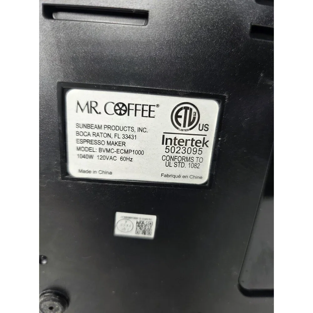 Mr. Coffee BVMC-ECMP1000-RB Café Barista Espresso/Cappuccino Maker Tested Works
